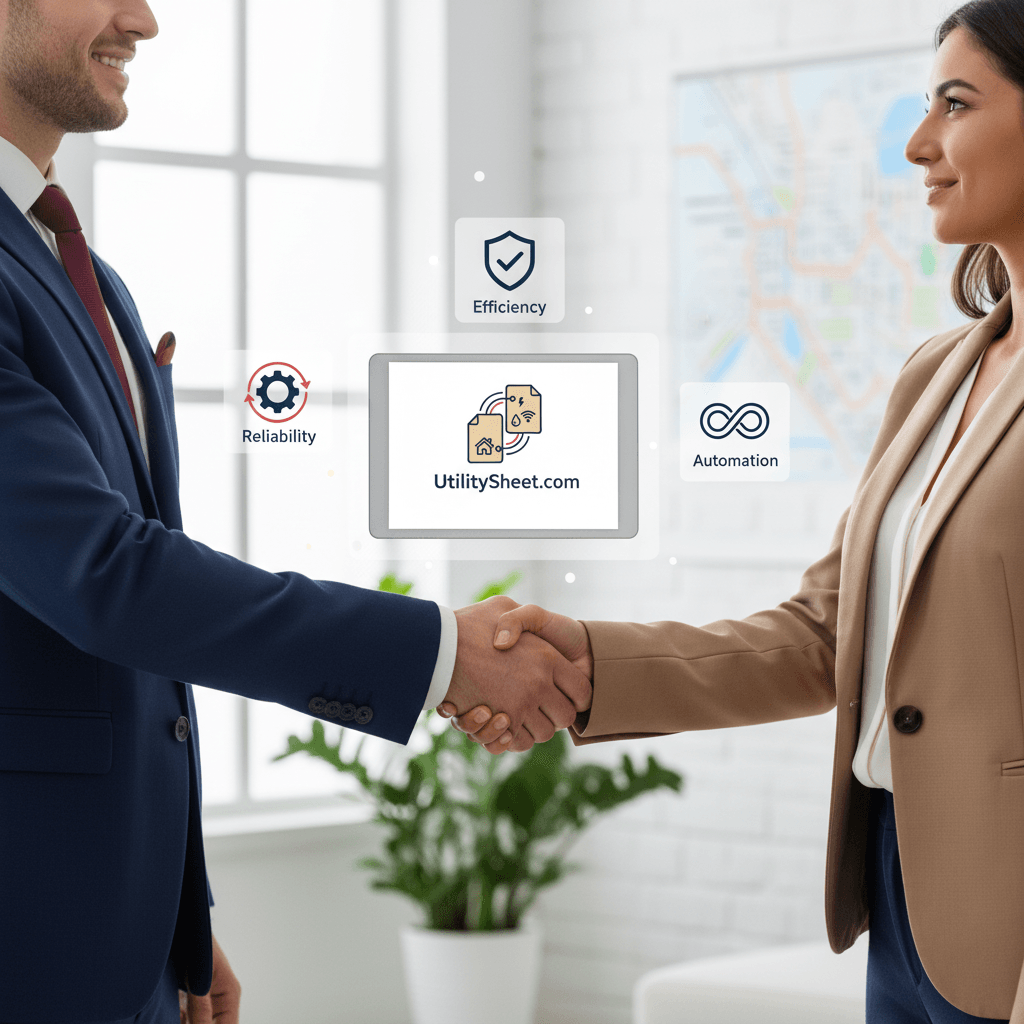 UtilitySheet partnership handshake