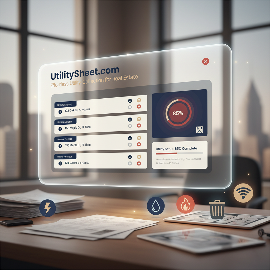 UtilitySheet marketing hero